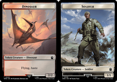 Dinosaur (0020) // Soldier (0008) Double-Sided Token - Foil